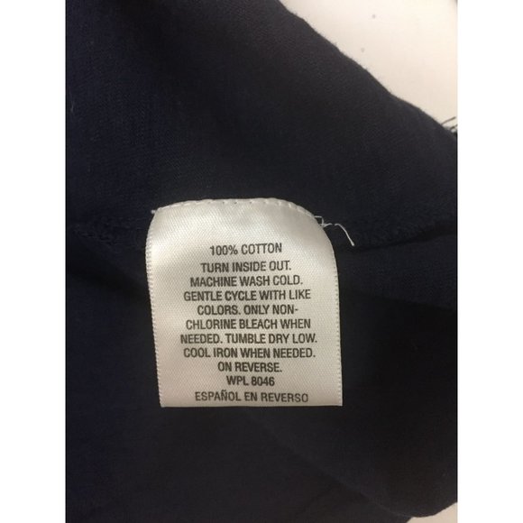 Vintage JM Collection Womens Top Size L Blue 3/4 Sleeves Pullover Metal Rings On - Picture 6 of 8